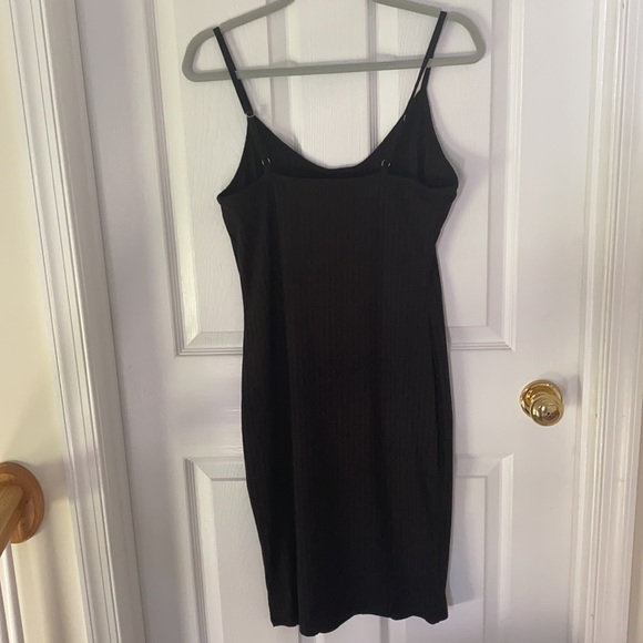 NWT Papaya Decorative Button Down Black Dress - Picture 3 of 5